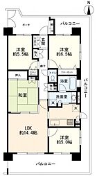 クレストフォルム鶴見グランステージ 4LDKの間取図画像