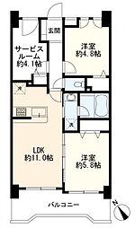 ナイスアーバン川崎駅前通り 2SLDKの間取図画像