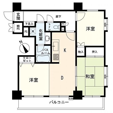 3DK 間取り