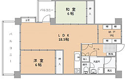 アンピールメゾン黒門 2SLDKの間取図画像