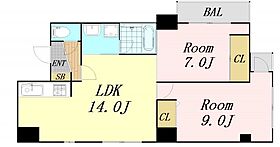 大阪府大阪市北区同心1丁目（賃貸マンション2LDK・3階・60.39㎡） その2