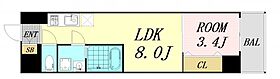 大阪府大阪市都島区内代町1丁目（賃貸マンション1LDK・5階・27.23㎡） その2