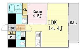 大阪府大阪市北区豊崎2丁目（賃貸マンション1LDK・12階・45.67㎡） その2