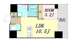 大阪府吹田市広芝町（賃貸マンション1LDK・4階・35.41㎡） その2