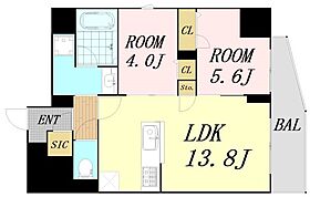 大阪府大阪市阿倍野区三明町2丁目（賃貸マンション2LDK・4階・57.79㎡） その2