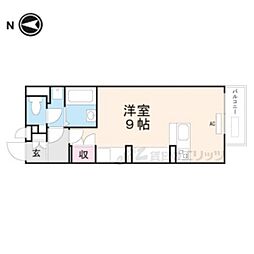 ミランダ阿星II 2階ワンルームの間取り