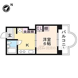 LakeFront浜大津 1Kの間取図画像