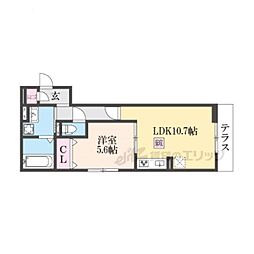 アルタ若竹ビュー 1LDKの間取図画像