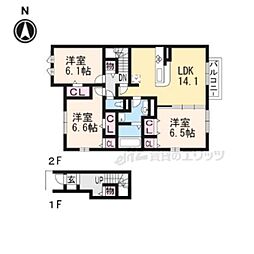 ラ・シャンス 3LDKの間取図画像