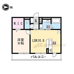 ノイエ南草津 1LDKの間取図画像