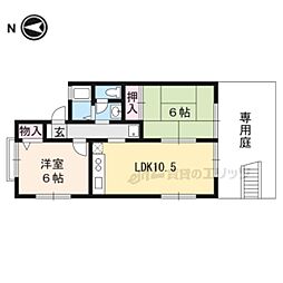 セジュールレイクサイド 2LDKの間取図画像