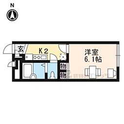 レオパレスレイクホライズン 1Kの間取図画像