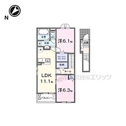 セイバリー プリムローズ II 2LDKの間取図画像