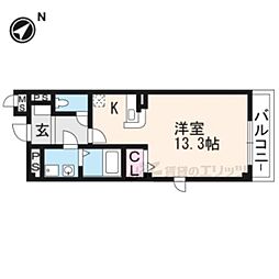 ブリリアント・テラス ワンルームの間取図画像