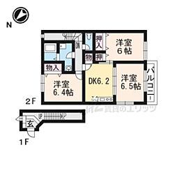 パルテール 3DKの間取図画像