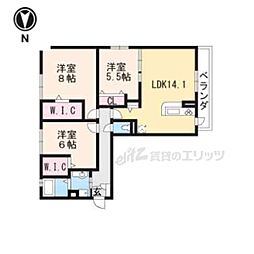 ボヌール 3LDKの間取図画像