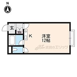 石部の郷なべしゃろーむ ワンルームの間取図画像