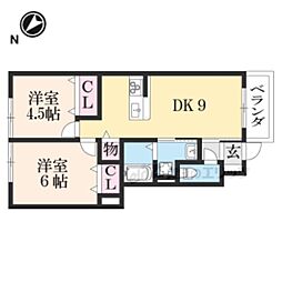 メゾンセーブル 2LDKの間取図画像