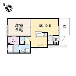 サンガーデン一橋C 1LDKの間取図画像