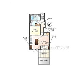 Famille Haneka C 1LDKの間取図画像