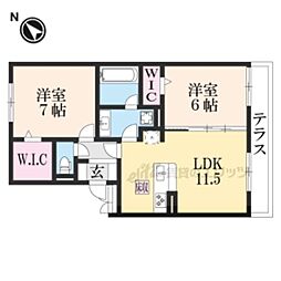 ケーズグレイス 2LDKの間取図画像