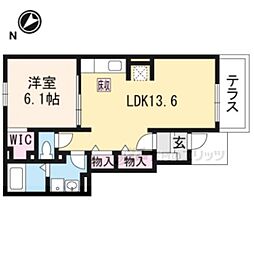 ディオーネ・ジエータ甲賀 1LDKの間取図画像