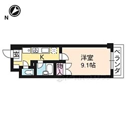アートプラザ光 1Kの間取図画像