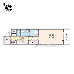 ハーモニーハウス 1Kの間取図画像