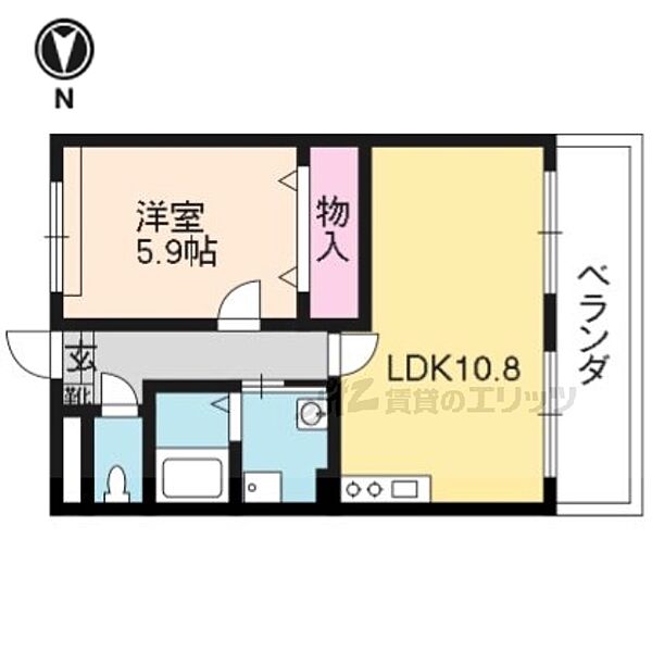 滋賀県大津市野郷原１丁目(賃貸マンション1LDK・2階・42.13㎡)の写真 その2