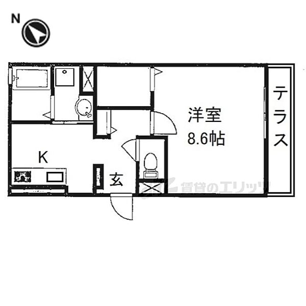 滋賀県野洲市小篠原(賃貸アパート1K・1階・33.92㎡)の写真 その2