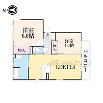 滋賀県長浜市高月町高月（賃貸アパート2LDK・2階・50.04㎡） その2