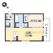 シェノン栗東 302 ｜ 滋賀県栗東市北中小路（賃貸アパート1LDK・3階・42.66㎡） その2