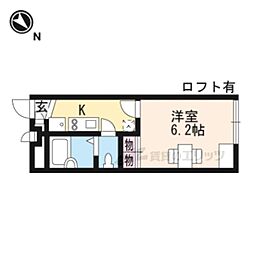 レオパレスアビデ宇尾町 1Kの間取図画像