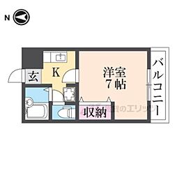 ミトヨスカイビル 1Kの間取図画像
