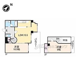JR東海道・山陽本線 瀬田駅 徒歩3分の賃貸マンション 7階2LDKの間取り