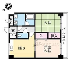 ハースイン久野部 2DKの間取図画像