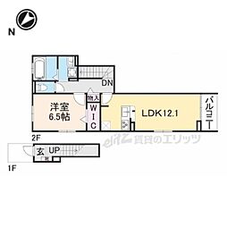 シエルクラスかわせみ 1LDKの間取図画像