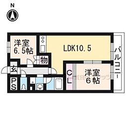 JR東海道・山陽本線 近江八幡駅 徒歩10分の賃貸マンション 4階1LDKの間取り