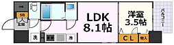 ファステート名古屋駅前アルティス 13階1LDKの間取り