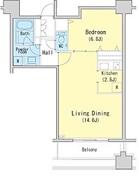 レジディア西麻布 1LDKの間取図画像