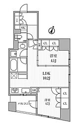 元気ビル 2LDKの間取図画像
