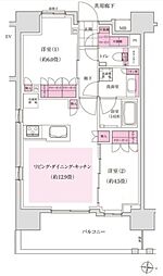 ディームス木場 2LDKの間取図画像