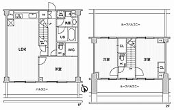 六本木デュープレックスエムズ 3LDKの間取図画像