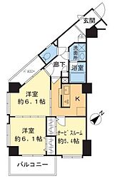 シャルムコート東日本橋 2SKの間取図画像