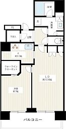 ベイクレストタワー 1LDKの間取図画像