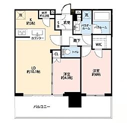 シティタワーズ東京ベイセントラルタワー 2LDKの間取図画像