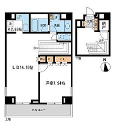レジデンス白金コローレ 1LDKの間取図画像