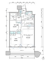 パークタワー勝どきサウス 2LDKの間取図画像