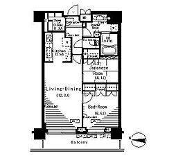 ParkAxis辰巳STAGE 2LDKの間取図画像