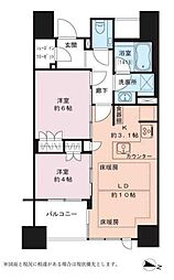 ザ・サンメゾン二番町エルド 2LDKの間取図画像